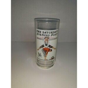 Vintage Arbys Norman Rockwell Saturday Evening Post Leapfrog Collectors Glass